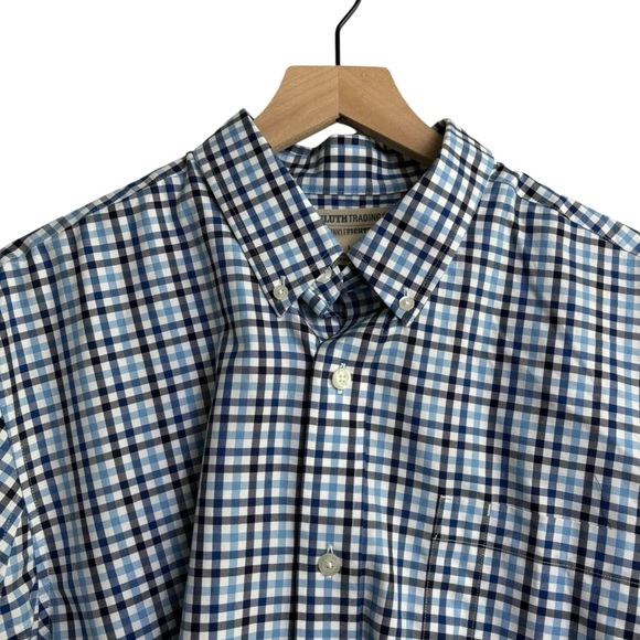 Duluth Trading Co Mens Large Wrinkle Fighter Shirt 100% Cotton Plaid Button Down - Picture 3 of 6